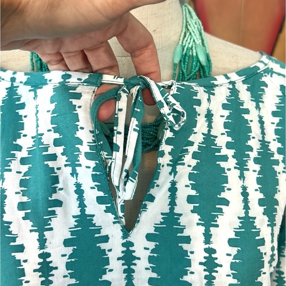 NWT Tybee Island Clothing Co.,TealWhite,  Lightweight, Beach to Brunch, Cover-Up - Picture 4 of 12